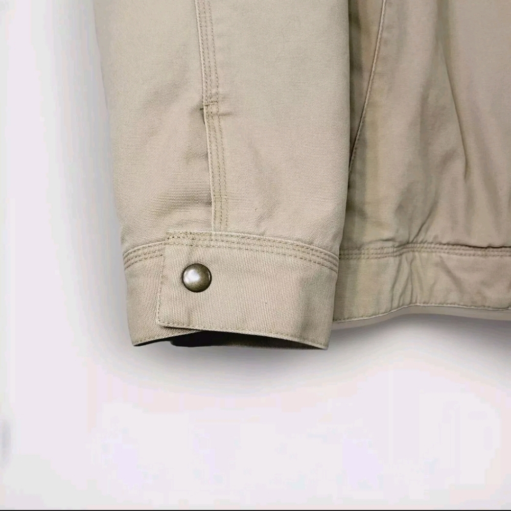 Vintage 90s Faded Glory Tan Canvas Corduroy Collar Jacket Size XL Mens - Picture 5 of 8